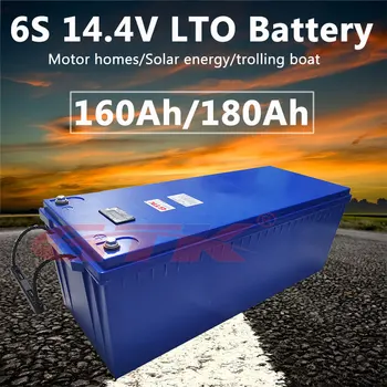 Avtodom LTO baterija 14,4 V 160Ah 180Ah 200Ah Litij-titanat baterija 12V hitro polnjenje z močjo BMS Ročaj+10A polnilnik