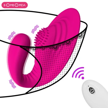 Brezžični Vibrator Odraslih Igrače Za Pare, USB Polnilne Dildo G Spot U Silikonska Stimulator Dvojno Vibratorji Sex Igrača Za Ženske