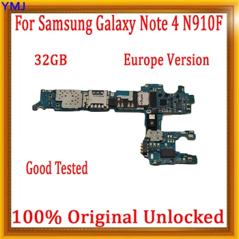 NOBEN osebni Račun Za Samsung Galaxy Note 4 N910F N910U N910A N910G Matično ploščo Z Android Sistem, Original za Odklepanje Logiko Merjasca 32GB