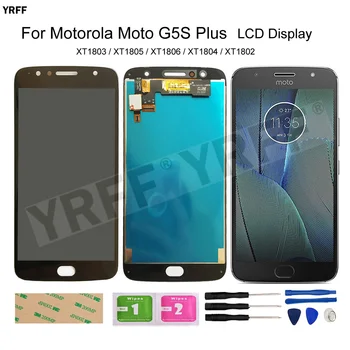 Za Motorola Moto G5S Plus LCD Zasloni XT1803 XT1805 XT1806 XT1804 XT1802 LCD-Zaslon, Zaslon na Dotik, Računalnike Skupščine